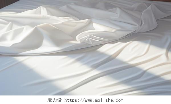 一个白色的床单特写图